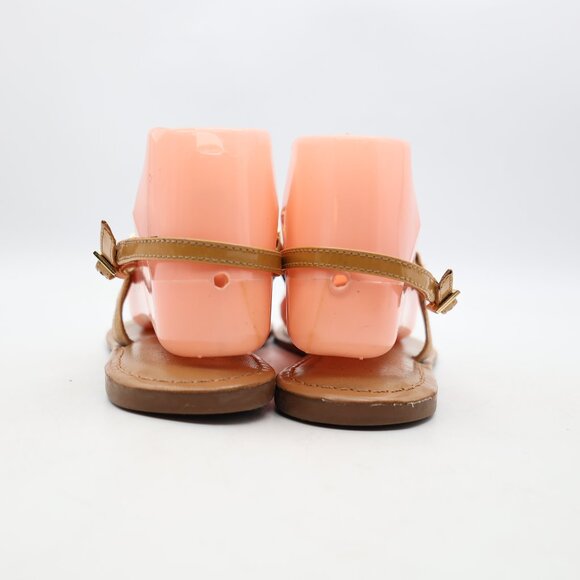 Tory Burch Ali Sandals Beige Patent Leather Women's Size 8 M Casual Sandals - Picture 5 of 11